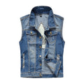 Men Back Star Pattern Casual Vests