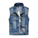 Men Back Star Pattern Casual Vests