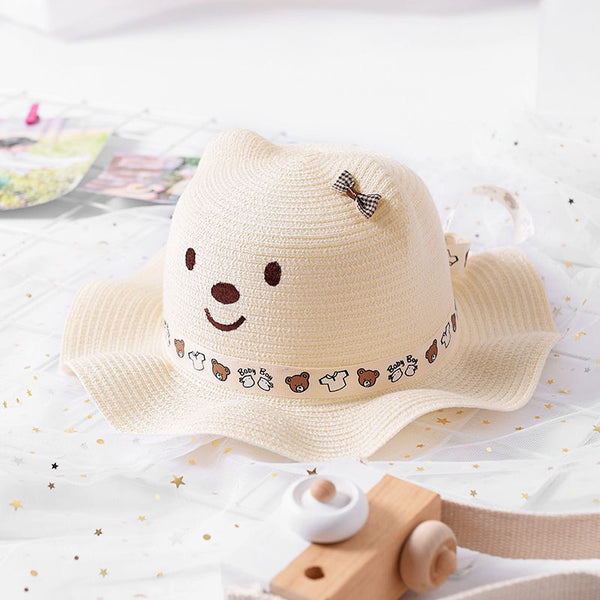 Bright Color Cartoon Bear Shaped Kids Summer Sun Hat