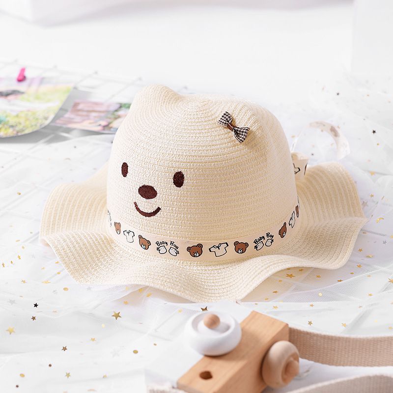 Bright Color Cartoon Bear Shaped Kids Summer Sun Hat