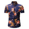 Men Casual Floral Print Short Sleeves Shirt