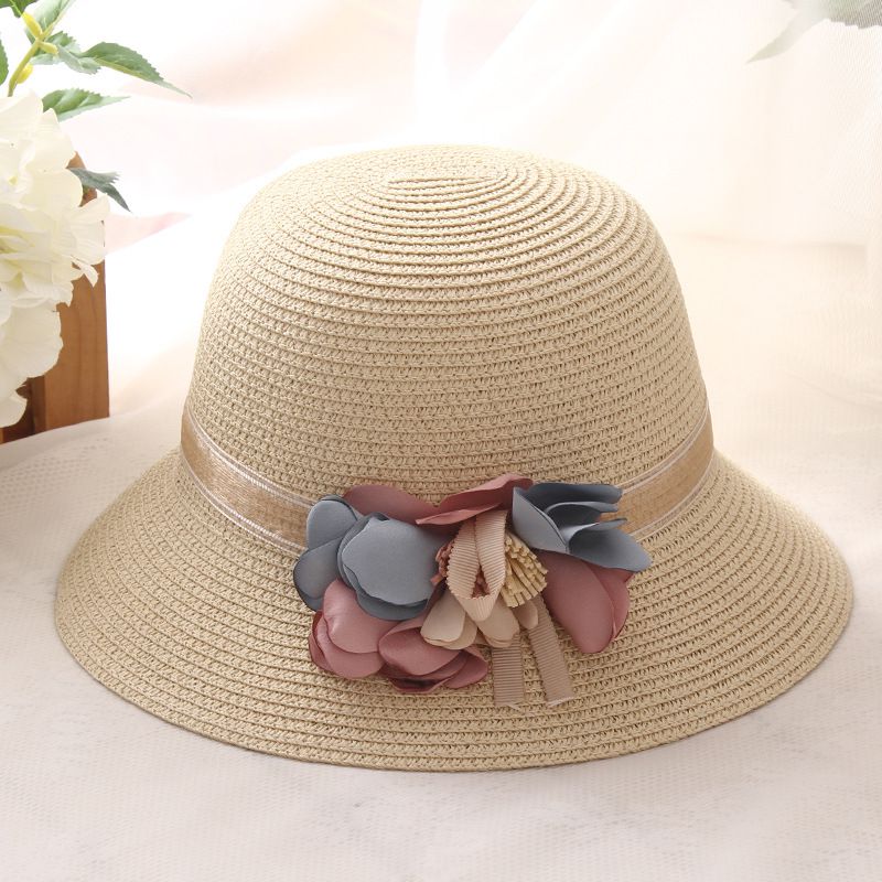 New Arrival Sweet Flower Design Women Handmade Straw Hat