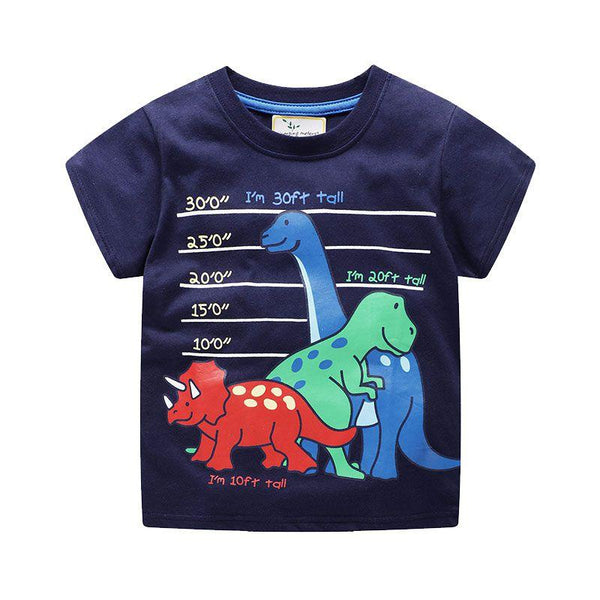 Kids Fashion Animal Print Short Sleeves Tee