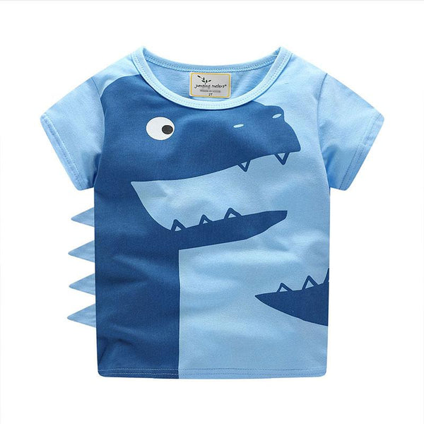 Boys Cotton Fashion Print Short Sleeves T-shirt