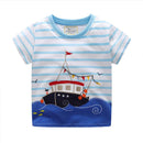 Boys Unique Embroidered Soft Short Sleeves Tee