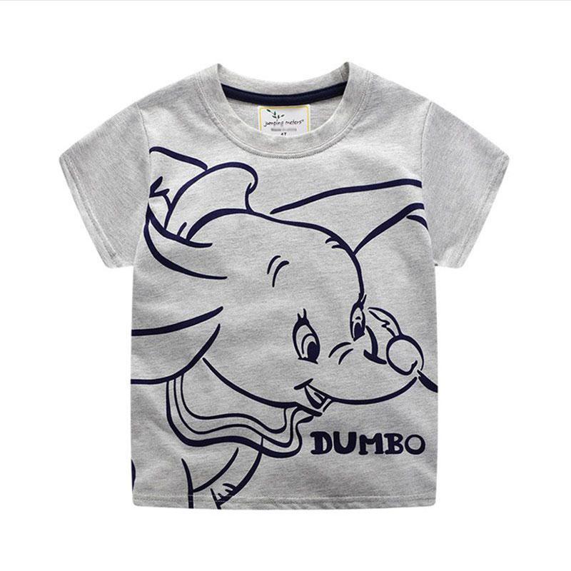 Boys Cute Elephant Print Cotton T-Shirt