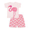 2 Pcs Girls Flamingo Print Sleepwear Suit