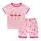 2 Pcs Kids Ballet Girls Print Tops And Elastic Waist Shorts Sleepwear Suit