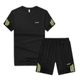 2 Pcs Men Casual Soft Tops And Shorts Sports Set