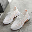 Round-toe Lace-up Women Comfortable Breathable Sneakers Shoes
