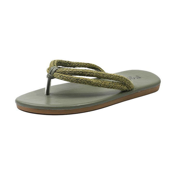 Linen Fabric Flip-flop Slippers Shoes