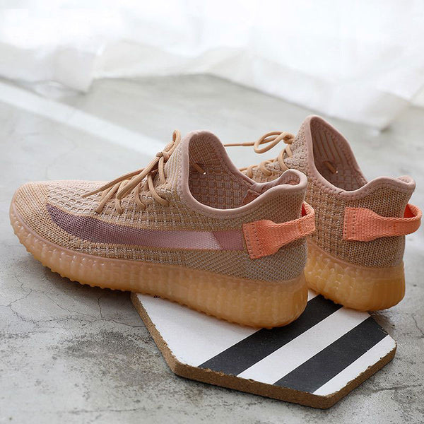 Fashion Color Blocking Mesh Breathable Casual Chunky Sole Sneakers Shoes