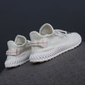 Fashion Neon Color Lace-up Breathable Knitted Sneakers Shoes