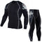 2 Pcs Men Long Sleeves Tees And Pants Fitness Set