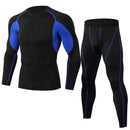 2 Pcs Men Color Blocking Tops And Pants Sportswear Set