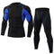 2 Pcs Men Color Blocking Tops And Pants Sportswear Set