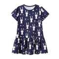 Girl Cute Bunny Print Dress