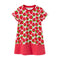 Girl Strawberry Print Patchwork Dress