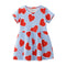 Girl Cotton Love Heart Print Dress