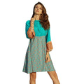 Hot Sale Ruffled Collar Flare Sleeve Bohemian Printed Casual Dress