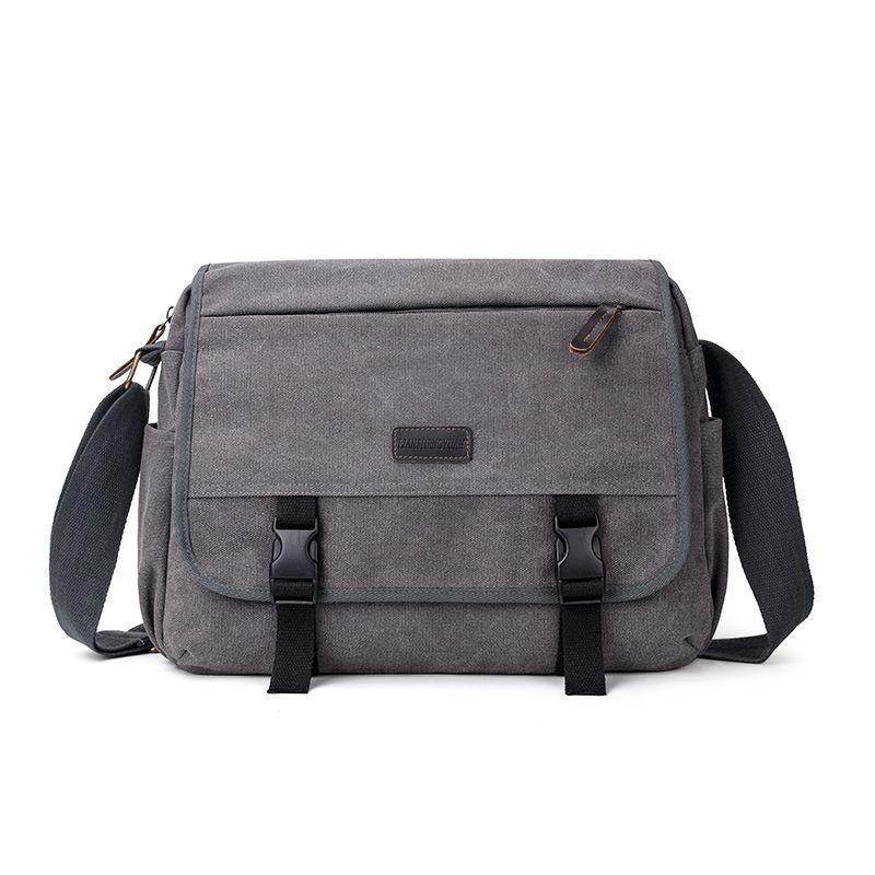 Casual Men And Women Durable Canvas Crossbody Flap Bag
