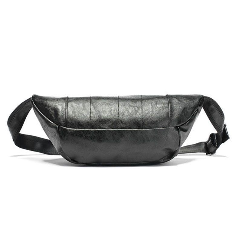 Hot Sale Casual Rivet Design Plain PU Leather Men Crossbody Bag