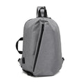 Fashion Men Casual Style Solid Color Irregular Zipper Design Crossbody Bag