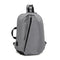 Fashion Men Casual Style Solid Color Irregular Zipper Design Crossbody Bag