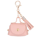 Creative Solid Color Mini Bag Shaped Women Tassel Keychain