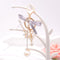 Creative Young Women Bowknot Imitation Pearl Star Design Tassel Keychain