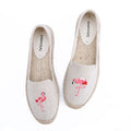 Fashion Cartoon Embroidered Espadrilles Flat Loafers Shoes