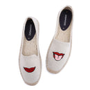 Fashion Cartoon Embroidered Espadrilles Flat Loafers Shoes