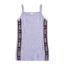 Girl Sleeveless Sling Letter Print Casual Dress