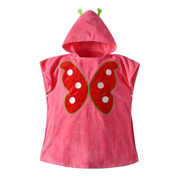 Child Bowknot Pattern Hooded Bathrobe