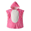Kid Pink Dinosaur Pattern Hooded Bathrobe