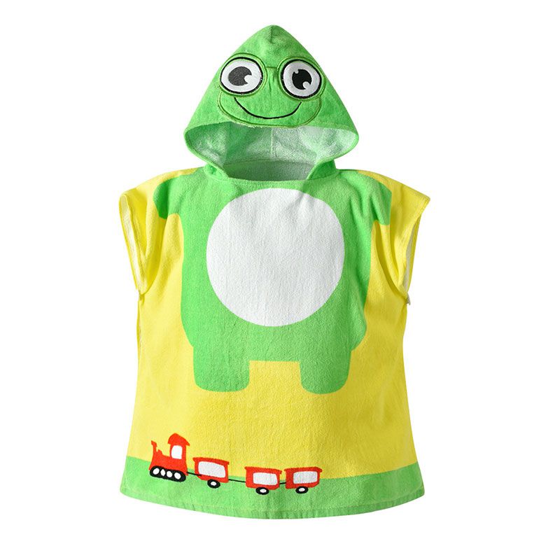 Fashion Child Frog Print Hooded Bath Towel