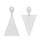 Asymmetric Design Women Hollow Triangle Shape Alloy Earrings