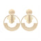 Hollow Round Shape Gold Plated Alloy Earrings