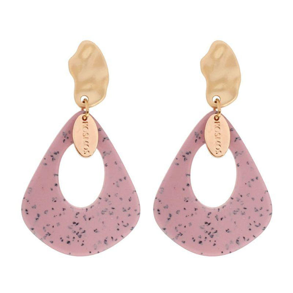 Elegant Women Hollow Triangle Drop Shape Acrylic Earrings