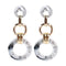 Women Multilayer Hollow Round Shape Acrylic Exaggerated Earrings