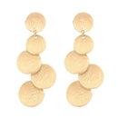 Creative Multilayer Carving Alloy Round Shape Earrings