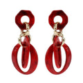 Hot Sale Irregular Geometric Shape Bright Color Acrylic Earrings