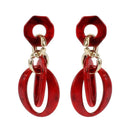 Hot Sale Irregular Geometric Shape Bright Color Acrylic Earrings