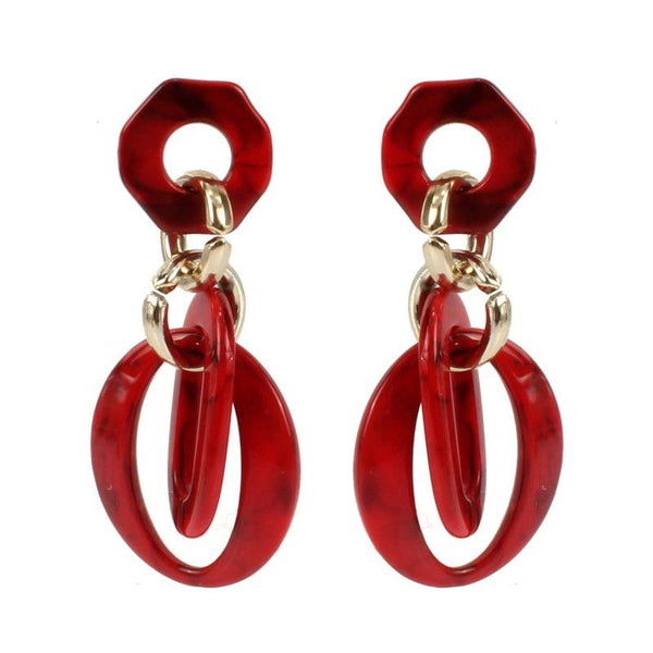 Hot Sale Irregular Geometric Shape Bright Color Acrylic Earrings