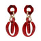 Hot Sale Irregular Geometric Shape Bright Color Acrylic Earrings