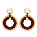 Fashion Double Color Hollow Shape Hollow Acrylic Earrings