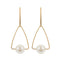Elegant Women Simple Triangle Imitation Pearl Earrings