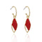 Women Irregular Geometric Shape Enameled Alloy Earrings