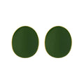 Hot Sale Oval Shape Enameled Women Simple Stud Earrings