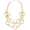 Women Punk Style Double Layer Carving Alloy Chunky Chain Necklace